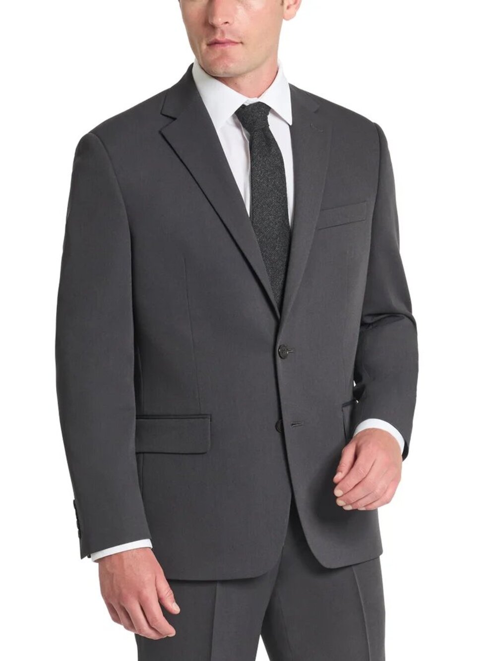 Chaps Men's Classic Fit Stretch Fabric Suit Separate Jacket, Gray, 38R